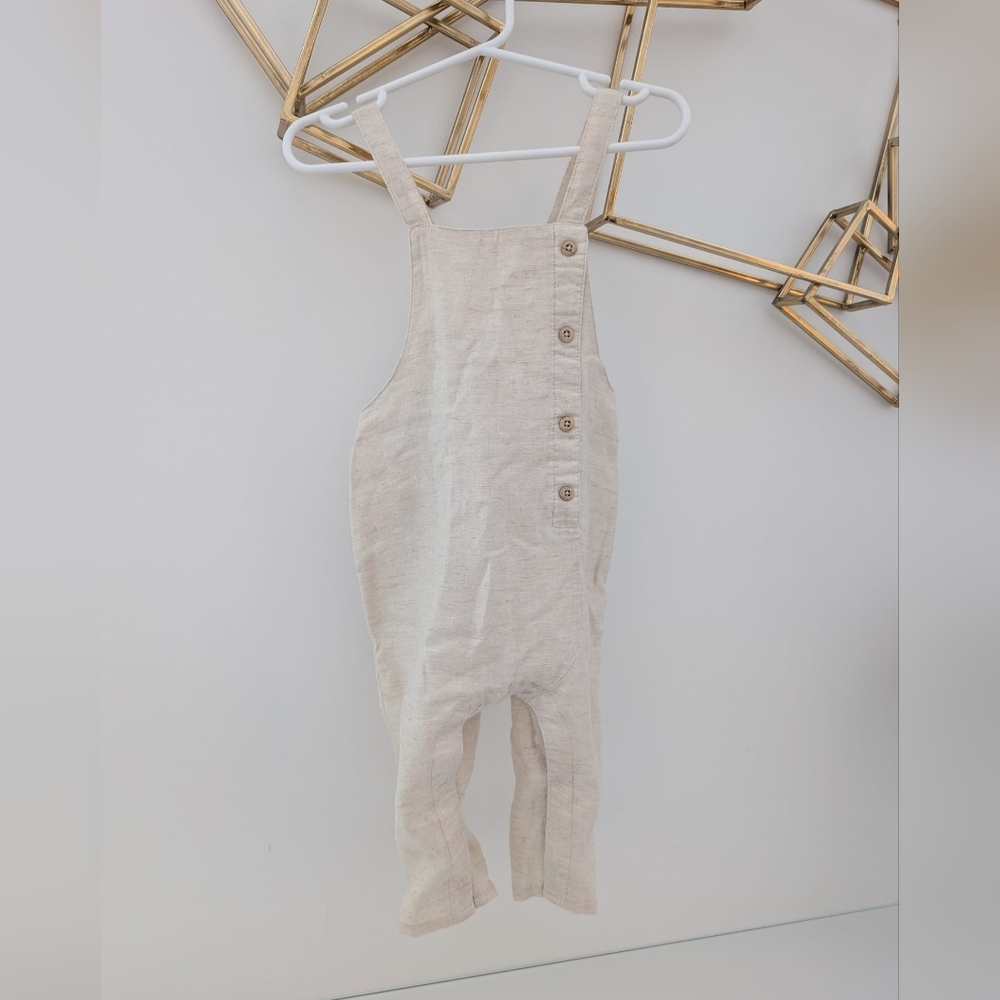 Zara overalls size 9 to 12 months in cream